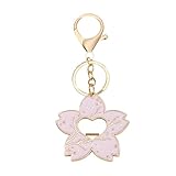 LKMUPNR Flower Bottle Opener Keychain, Pink Bottle Opener Keychain, Cherry Blossom Women's