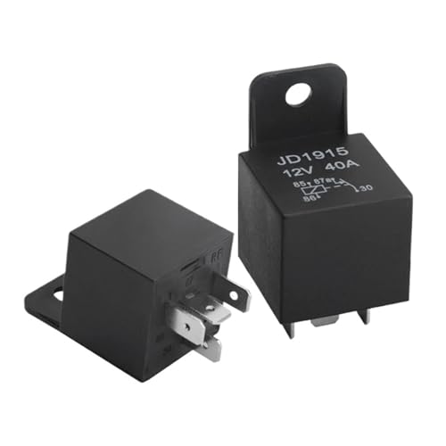 QRTOKRRKT 2Pcs JD1915 Automotive Relay 4-Pin 12V 40A GPS Car Truck Van Motorcycle Boat Anti-Theft Normally Closed Relay