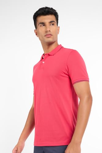 Image of Peregrine by Pantaloons Men's Solid Slim Fit Polo Shirt