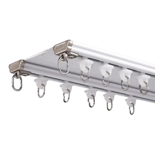 Tringles à rideaux de 1 à 6 m avec rail de rideau double en aluminium haut de gamme