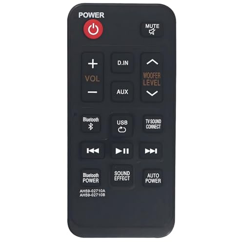 AH59-02710B AH59-02710A Replacement Remote for Samsung Soundbar HW-J260/XE HW-J250/XN HW-J250/XU HW-J250/ZF HW-J260 HW-J250 HW-J260 HW-J250 HW-J250/EN