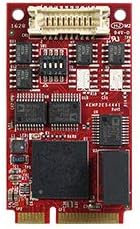 INNODISK EMP2-X4S1-W1 4-Port Isolated RS-485 Mini PCI Express Serial Card, with DB-9 Breakout Cables, Wide Temp -40 to 85C, Adds Four Isolated RS485 Interfaces via Mini PCIe Socket.