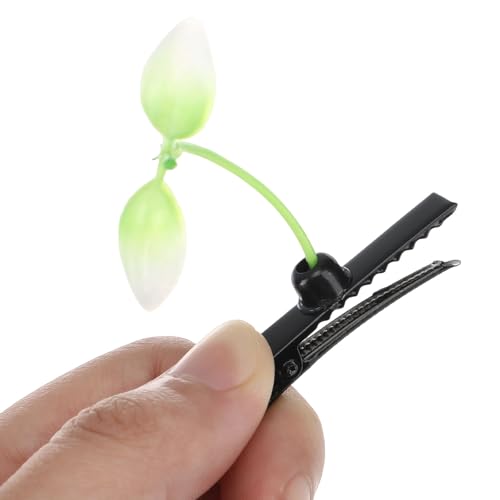 NUOBESTY 50 Pinces à Cheveux Pousse de Haricot, Barrettes Kawaii Vertes – vue 4