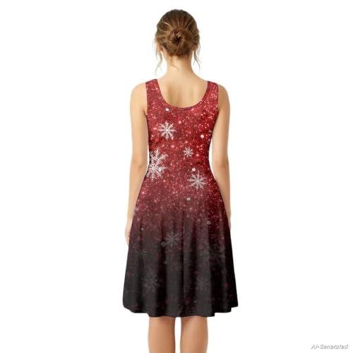 Image of Renewold Women's Sleeveless Tank Dress with Pockets, Casual Scoop Neck A-Line Sundress for Summer, Travel and Vacation