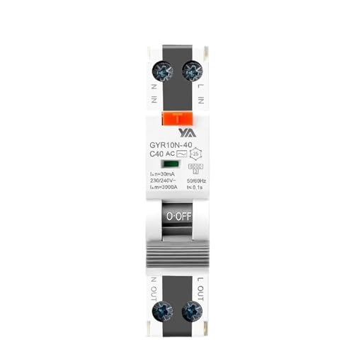 Disjoncteur différentiel GYR10N-40 1P+N 6kA AC 40A 30mA pour tableau électrique
