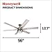 Honeywell Ceiling Fans with Lights, Kaliza LED Indoor Fan w/ 6 Blades, 56 Inch, Gun Metal - Smart Remote-Controlled Fan with Quiet Motor for Home and Bedroom