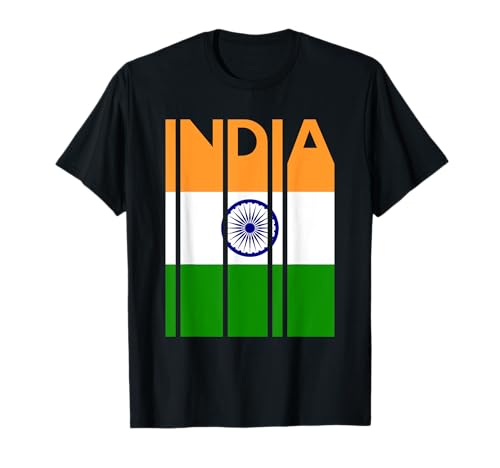 India T-Shirt Vintage India Flag Tee Indian Flag Tshirt Camiseta
