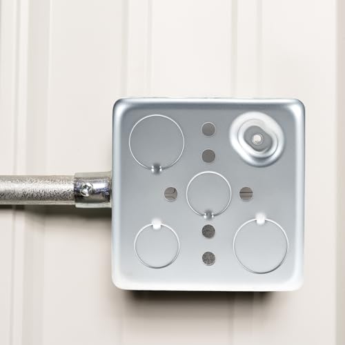 QWORK 4" Square Electrical Box, 12-Pack Galvanized Metal, 21 Cu. in. Capacity, Knockouts 1/2" & 3/4", Electrical Junction Box by QWORK - Used condition - Image 7