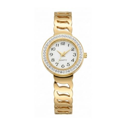 Image of Serpentine Snake Watch For Woman with Spiral Bracelet, Roman Number Green Dial Watch For Woman With Quartz, Stylish Analog Waterproof Serpenti Watches Women, Luxury Metal Bezel Golden (Gold Link)