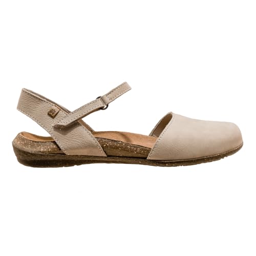 El Naturalista Womens Wakataua N412 Leather Flat Shoes, Piedra, EU 38 / US 8