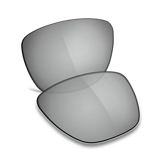 TRUSHELL Lentes de reposição polarizadas para óculos de sol Oakley Leffingwell OO9100 prata espelhado - Polarizado