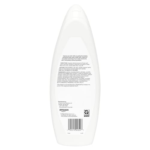 Amazon Basics Body Wash for Refreshing Skin, Cucumber, 22 fl oz (Pack of 1) - Image 3