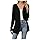 Cappotto Cardigan Maglione Lavorato a Maglia con Collo a Maniche Lunghe Casual Autunno 2024 da Donna (Black-a, M)