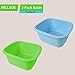 HOMELEX Foot Soaking Bath Basin, Large Size Feet Massager Tub, at Home Spa Pedicure Treatment, 2 Pack Green&Blue