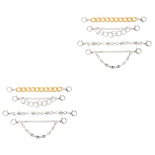 Bijoux chaîne en sterling style punk avec chaîne de chaussures amovible en alliage de zinc