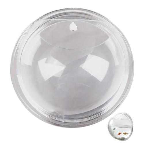 WEKADRIN Wall Mounted Fish Bowl Clear Acrylic Fish Tank and Wall Hanging Planter Vase for Home Decoration Creative and Flower Pot