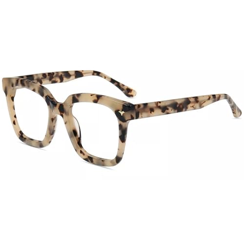 Firmoo Oversized Blue Light Glasses for Women Men Large Frame Anti Eyestrain & UV Protection Computer Gaming Blue Blocker Eyeglasses(Pattern) by Firmoo - Used condition - US$19.68