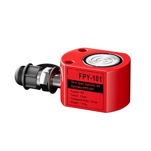 Capacity Jacks, Low Profile Jack with A Stroke of 0.82in/21mm,Industrial Hydraulic Jacks, Low Profile Jack, Jacks with Automatic Retraction(10T/22046lb-0.43" Stroke)