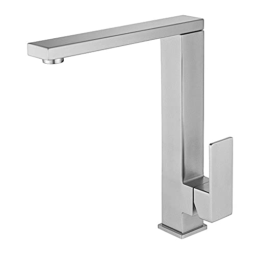 Mitigeur de cuisine nickel avec bec rotatif pour évier de style commercial