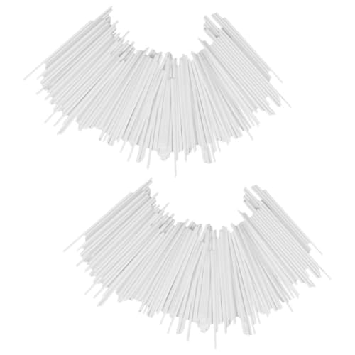 LALAFINA 200 Palitos de Papel Blancos de 4 Pulgadas Multifunción, Ideales para Fiestas y Accesorios DIY para Hacer Dulces y Postres