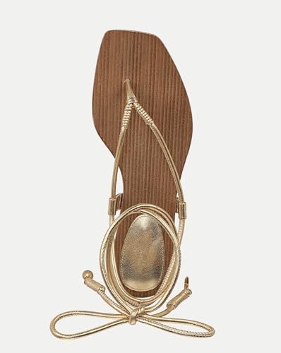 Image of Rope Flat Sandals for Women Strappy Open Toe Thong Sandals Summer Slingback Slip On Slide Sandals with Adjustable Strap