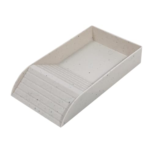 Fenteer Baño de Tortuga, Plato de Comida para Tortuga, Cuenco de Agua para Reptiles, Piscina de baño para Gecko, Granite L