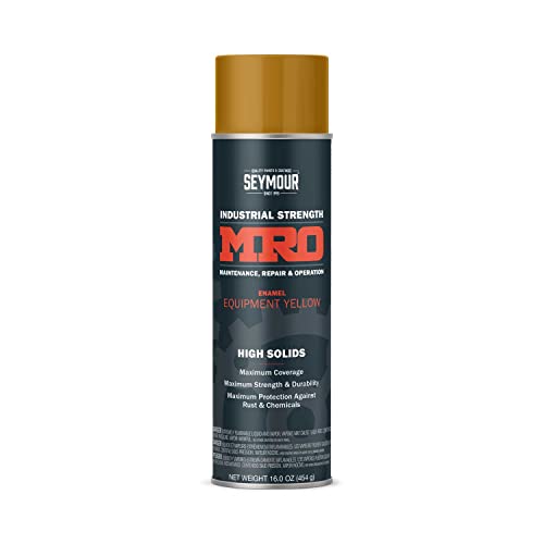 SEYMOUR 620-1443 Industrial MRO High Solids Spray Paint, Equipment Yellow 16 Fl Oz (Pack of 1)