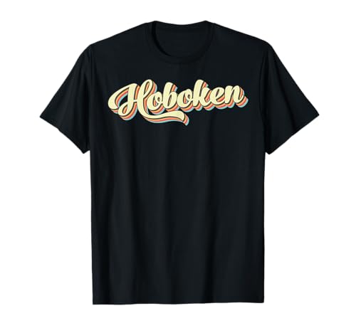 Hoboken TShirt Retro Art Baseball Fuente Vintage Camiseta