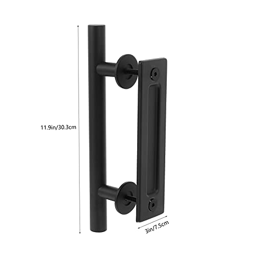 Housoutil Drawer Pulls Drawer Pulls Sliding Door Lock 2Pcs Barn Door Handle Furniture Handle Cabinet Handle Round Door Handle Set Carbon Steel Drawer Pulls Sliding Door Lock Sliding Door Lock #TOP2