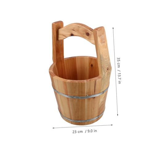 Cubo de Madera Natural para Spa de Pies Portátil miniatura 2