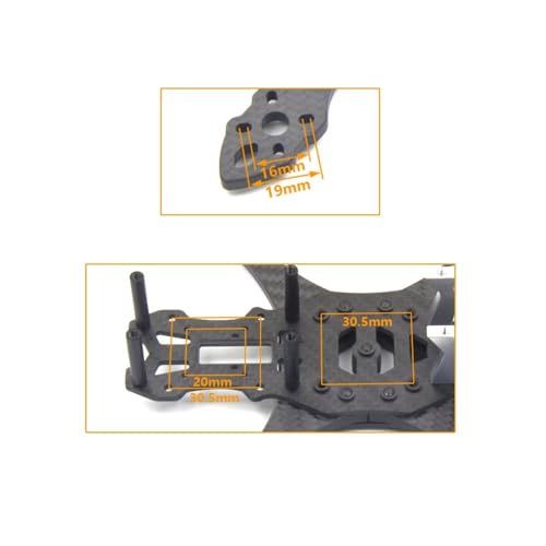 Châssis carbone Mark5 DC O3 structure DeadCat 5 pouces noire - 5