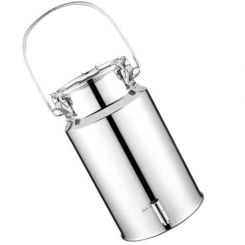 JYBNBBE Stainless Steel Transport Can With Seal, 5L Jug Bucket Pail Tote For Liquid And Solid Kitchen Storage (Capacity 15L)