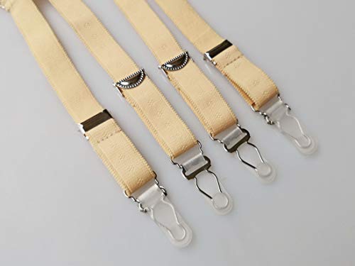 Tvrtyle Golden Sexy 4 Wide Strap Metal Clips Women's Garter Belt For Stocking S502G (S) #TOP6