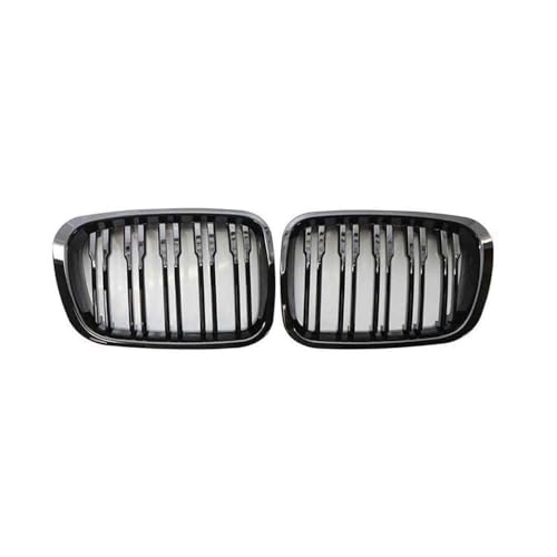 Calandre en ABS supérieur noir mat double ligne pour Série 3 E46 4 portes