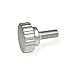 JW Winco Stainless Steel 304 Screw, Knurled, Threaded Stud, M5 x 0.8 Thread Size x 10mm Thread Length, 20mm Head Diameter (Pack of 1)