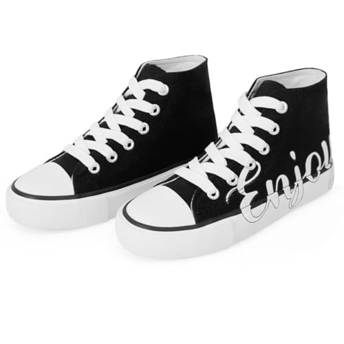 Kids Canvas Shoes Low Top and High Top Canvas Sneakers Lace-up Fashion Casual Shoes for Boys and Girls