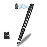 Spy Camera, Hidden Camera with 32GB SD Card, Mini Camera Pen with 1080P, Nanny Cam with 160 Minutes Battery Life, Body Camera for Classroom Learning or Security