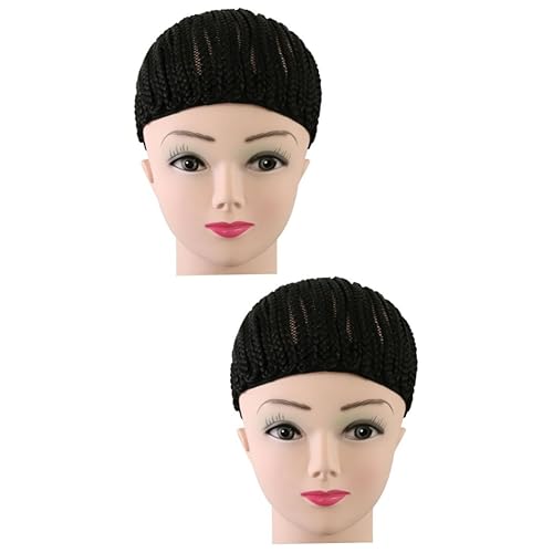 POPETPOP 2 Peças Touca De Peruca Touca De Peruca Para Tranças De Crochê Touca De Peruca Sem Faixa De