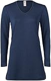 Engel Natur, Merino Longshirt, 70% Wolle (kbT), 30% Seide (42-44, Marine)