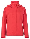 VAUDE Regenjacke Damen Escape Bike Light flame uni, wasserfeste Outdoor-Jacke, atmungsaktive Fahrradjacke mit Kapuze im Kragen, Klimaschonende Wanderjacke, 38