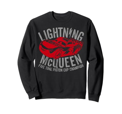 Sweatshirt Lightning McQueen Cars rouge col rond en molleton doux