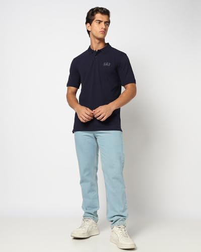 Image of Gap Men Solid Slim Fit Polo Neck Short Sleeves T-Shirt