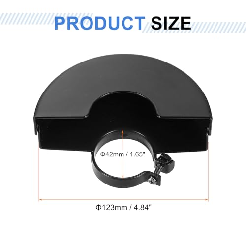 Protector de amoladora angular uxcell de metal con 123 mm de diámetro para discos de repuesto 3