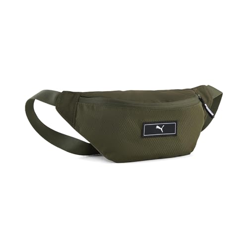 Sac banane PUMA Deck contre poches pleines, sacoche vert foncé de rangement compact