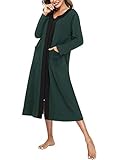 【 Comfy Stoff】Lange nightgownrobe aus 65% baumwolle, 35% polyester, das highlight dieses nachthemdes ist freizeit und komfort. Noch nie hat über das gefühl zu heiß oder zu kalt ist zu befürchten, wenn es um schlafenszeit dank des leichten slinky stoff kommt.
