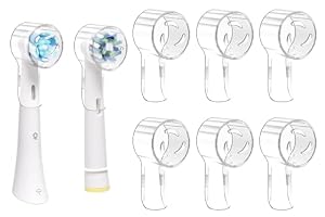seplouis Schutzkappen für Oral b & iO Elektrische Zahnbürstenköpfe, 6er-Pack (Durchsichtig)