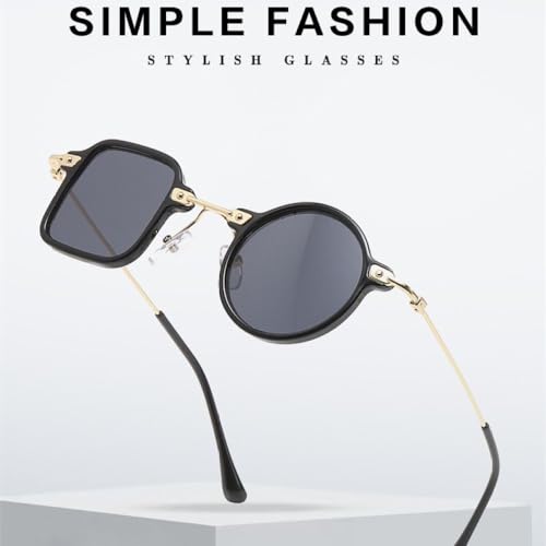 Lunettes de soleil punk de luxe avec finitions soignées géométriques - 2