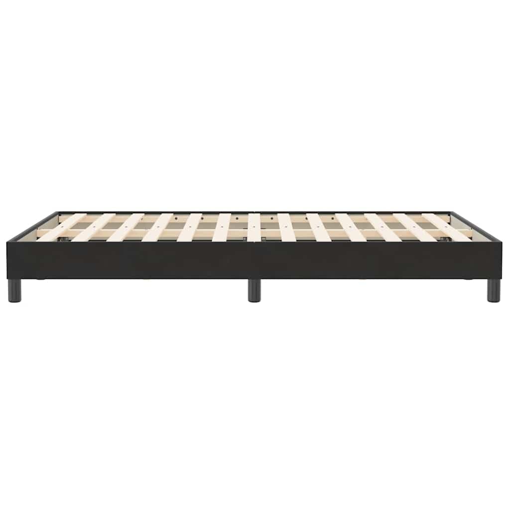 Boxspringbett ohne Matratze 120x200 cm Samtstoff in Schwarz mit Lattenrost für optimalen Schlafkomfort und stabilem Gestell