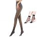 TURMIN Femmes Thermiques Collants d'hiver, Jambes Polaire Chaud Faux Translucide Extensible Collant en Molleton Résistant Opaque Leggings Taille Haute, Noir Plein Pied-320g(-10-5℃