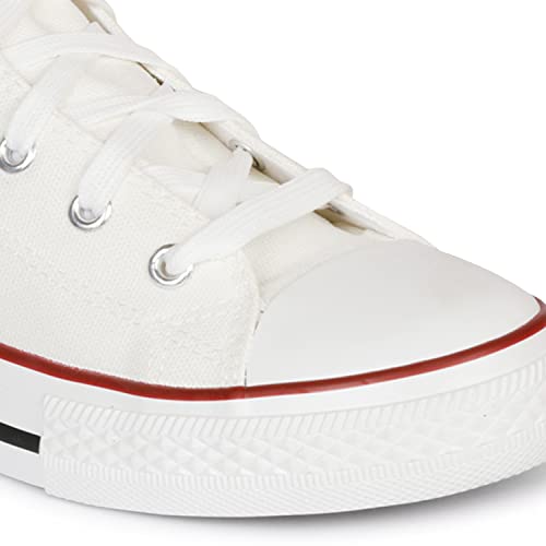 Image of MOZAFIA Men's High-Top Canvas Sneakers - Stylish, Comfortable Lace-Up Casual Shoes, Durable Fashion Streetwear Kicks.